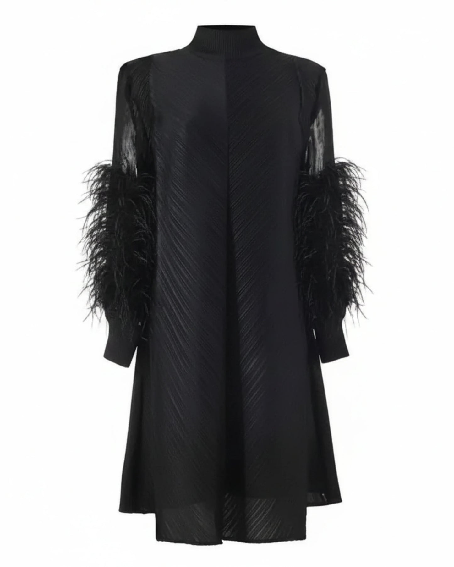 Luxury Pleated Tunic Dress