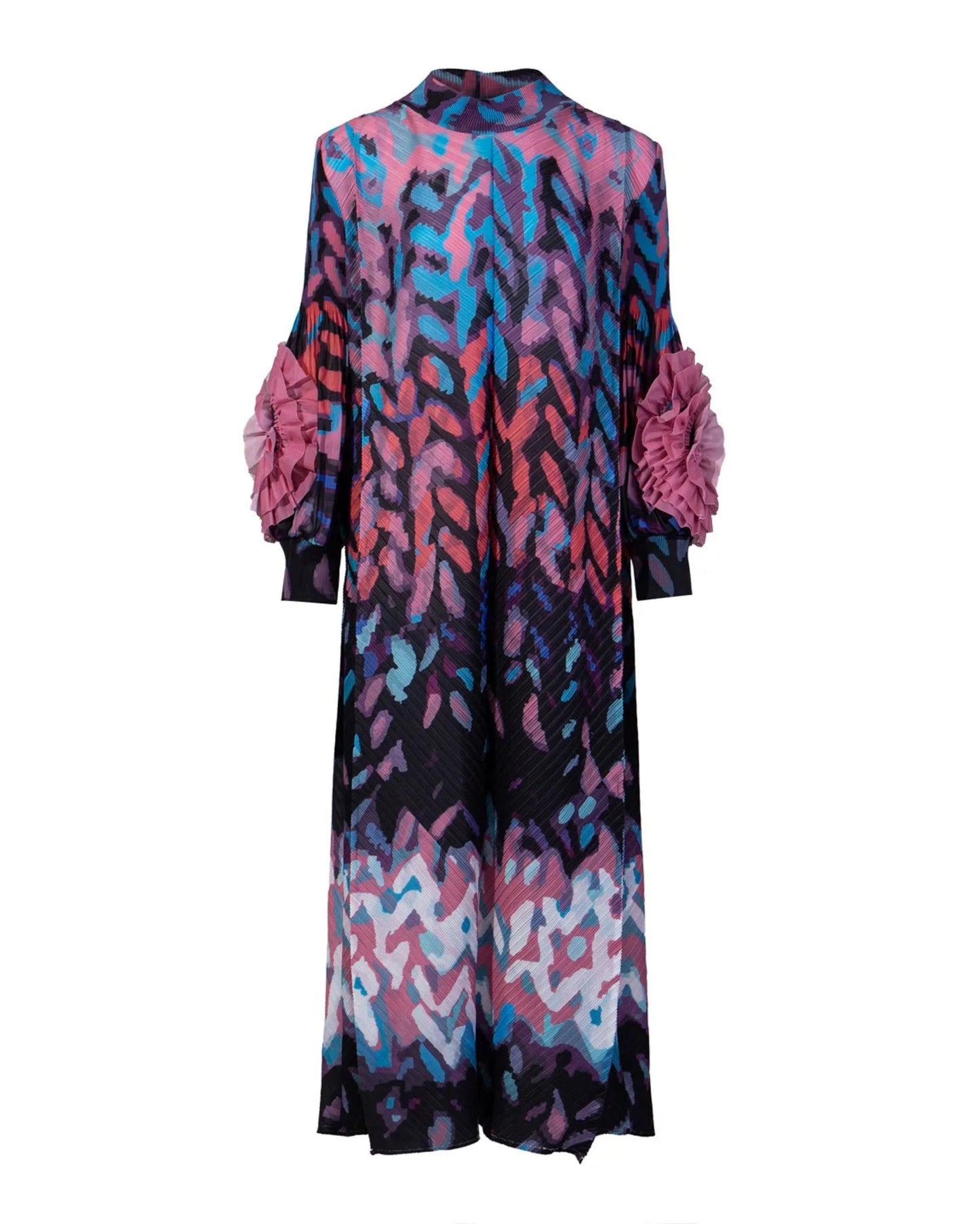 Luxury Geometric Plissé Dress