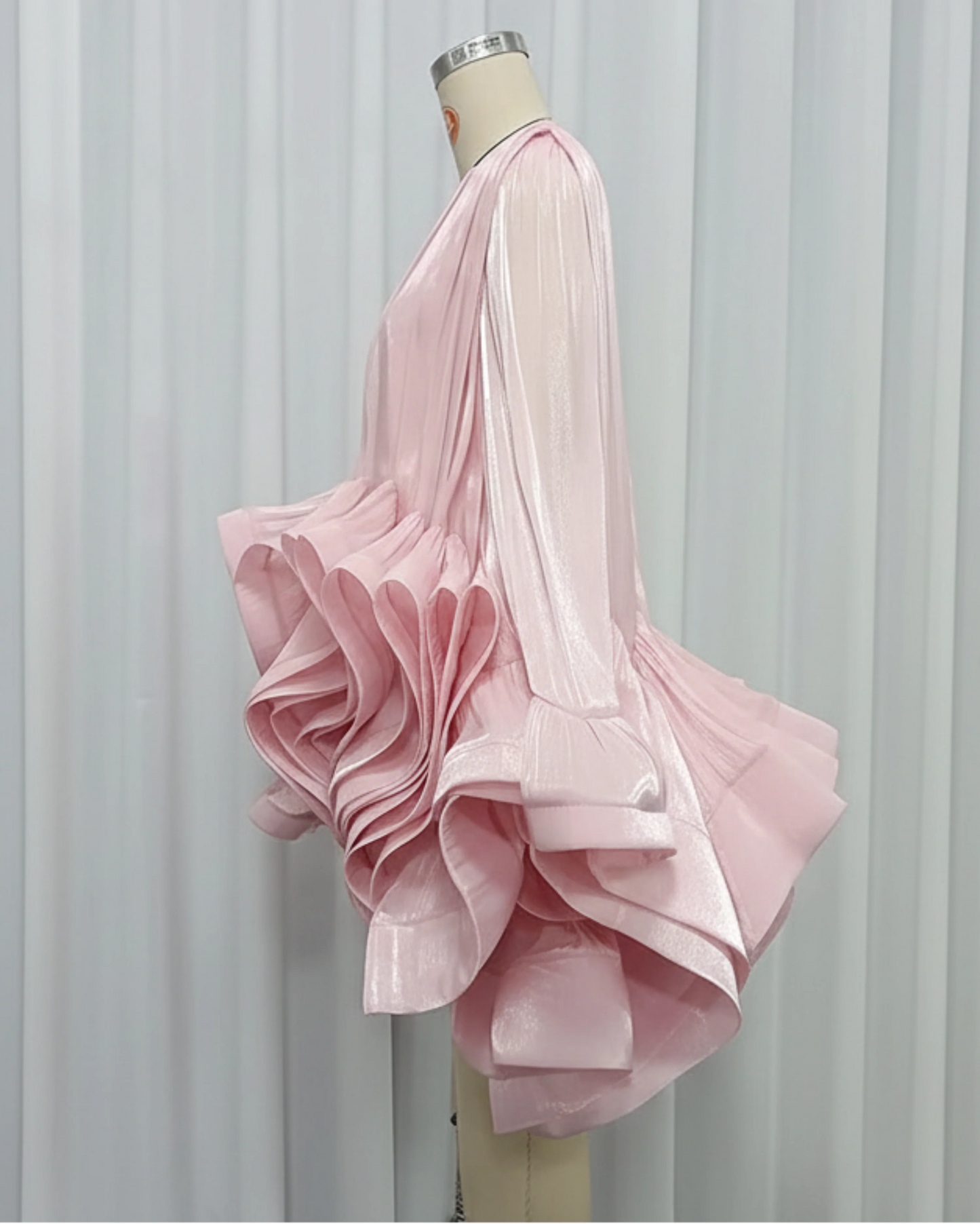 Luxury Ruffle High Low Dress