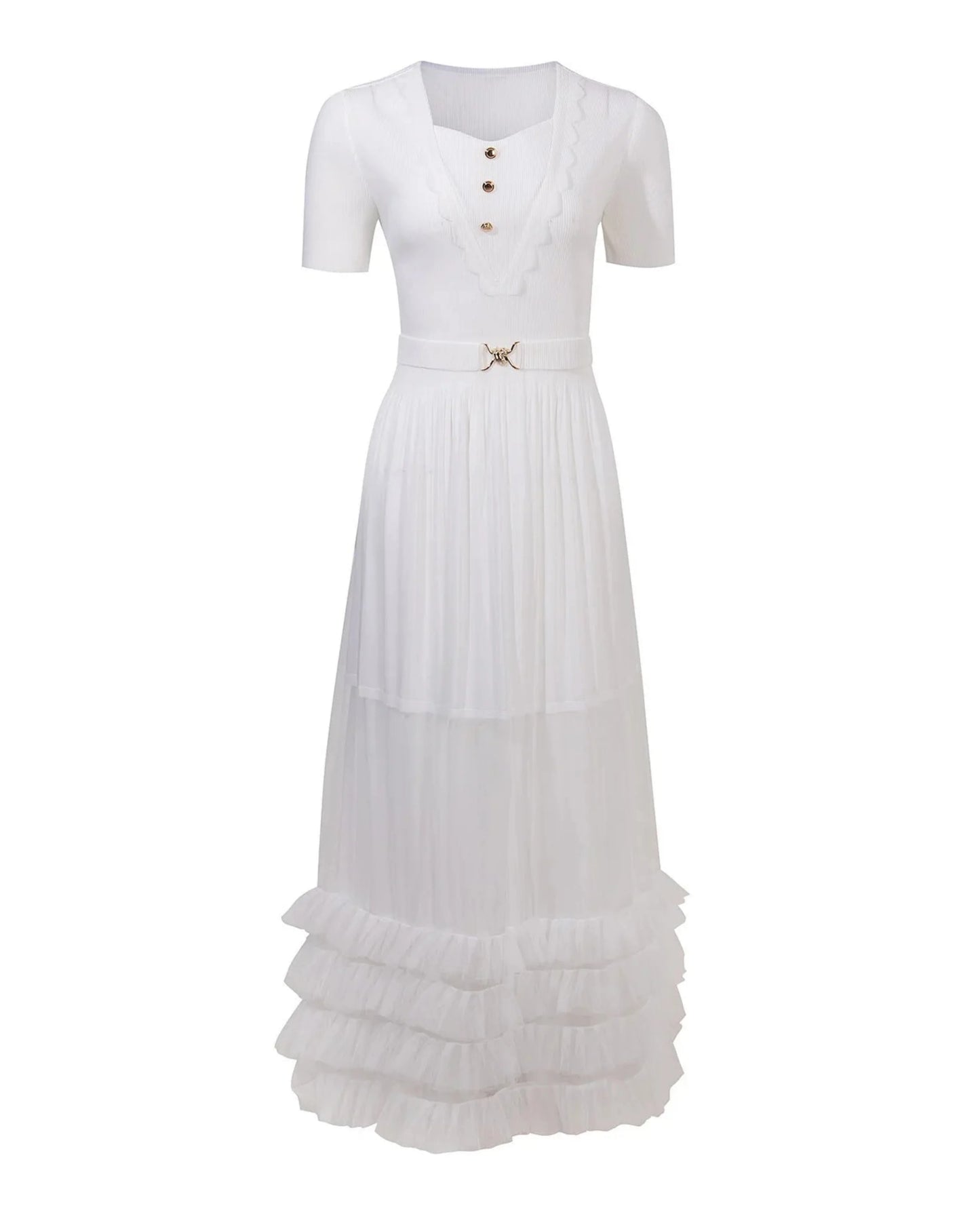 Elegant Pleated Tulle Dress