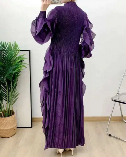 Dressy Pleated Caftan Dress