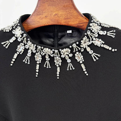 High Neck Embellished Formal Dress