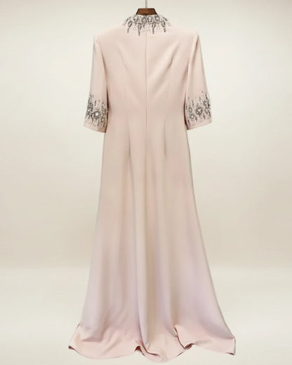 High Neck Embellished Formal Dress