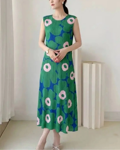 Lightweight Floral Plisse Dress