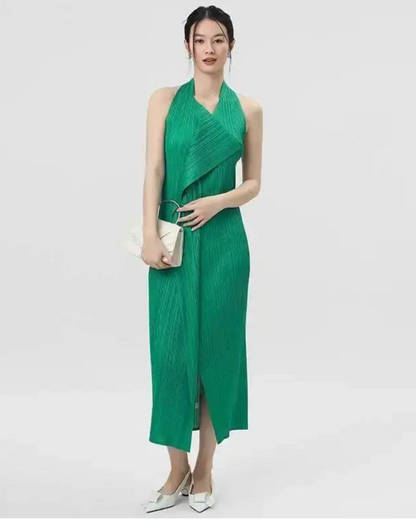 Luxury Pleated Sleeveless Dress