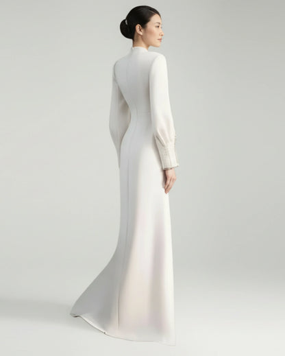 Embellished Cape Overlay Dress