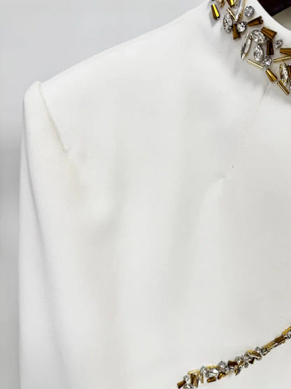 Embellished Cape Overlay Dress
