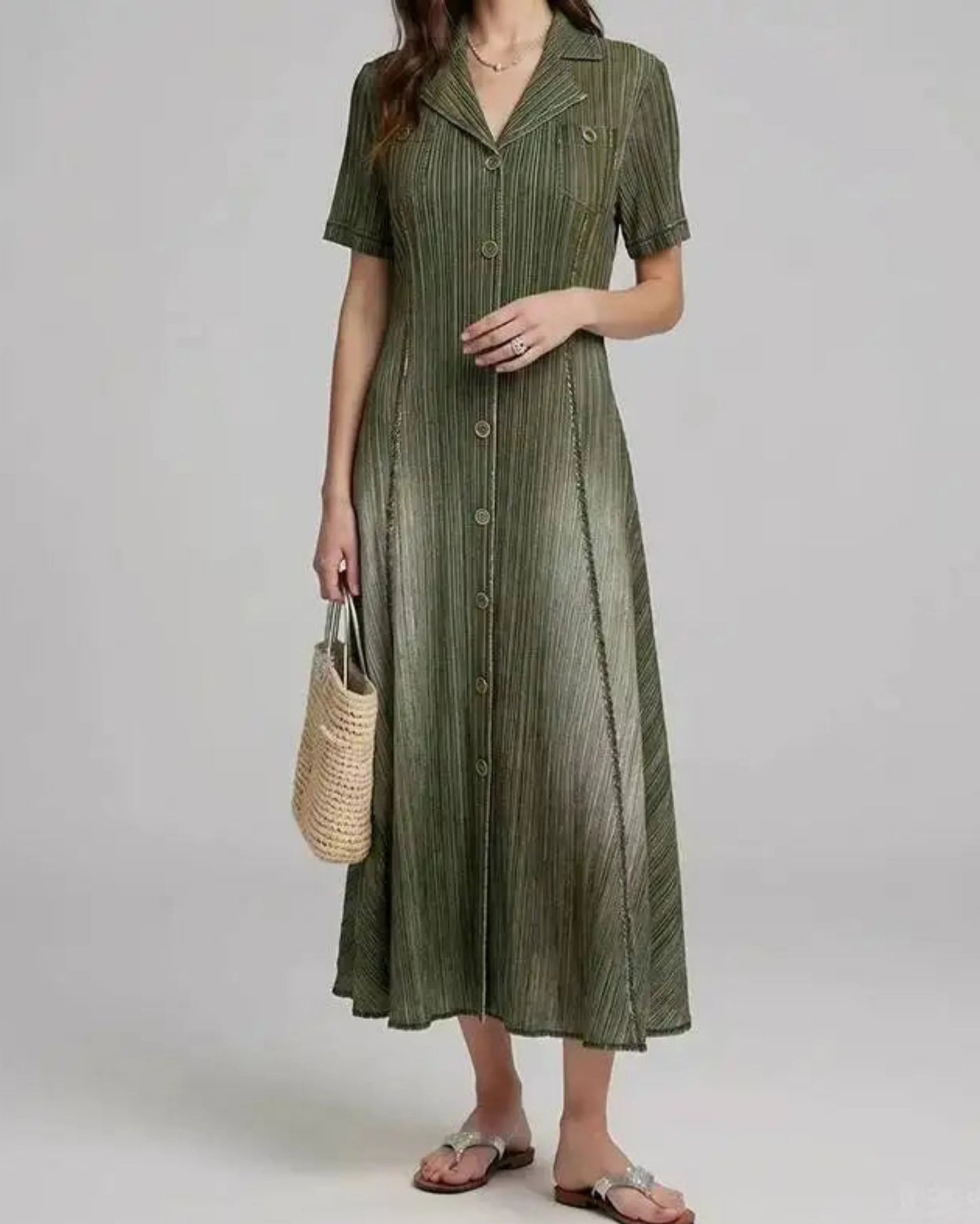 Signature Minimalist Plissé Dress