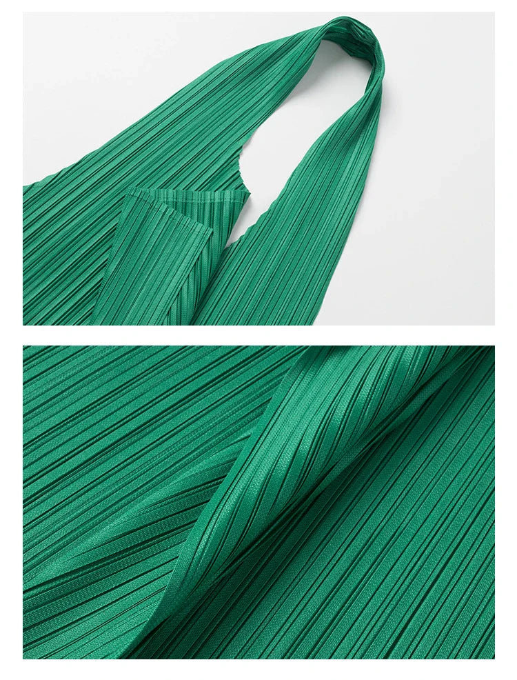 Luxury Pleated Sleeveless Dress