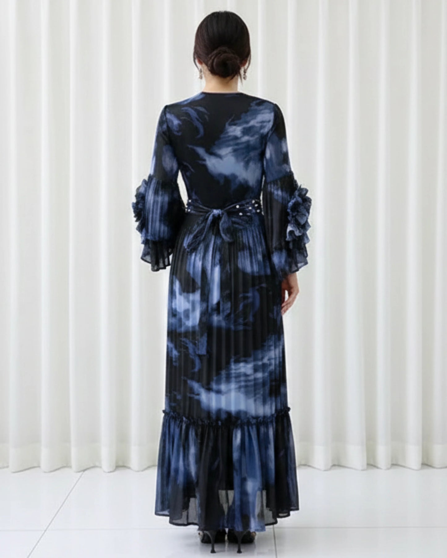 Luxury Pleated Organza Dress