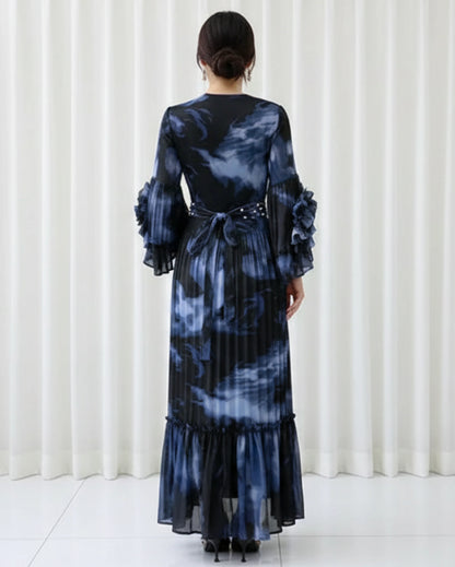 Luxury Pleated Organza Dress