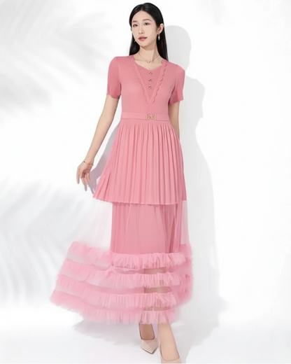 Elegant Pleated Tulle Dress