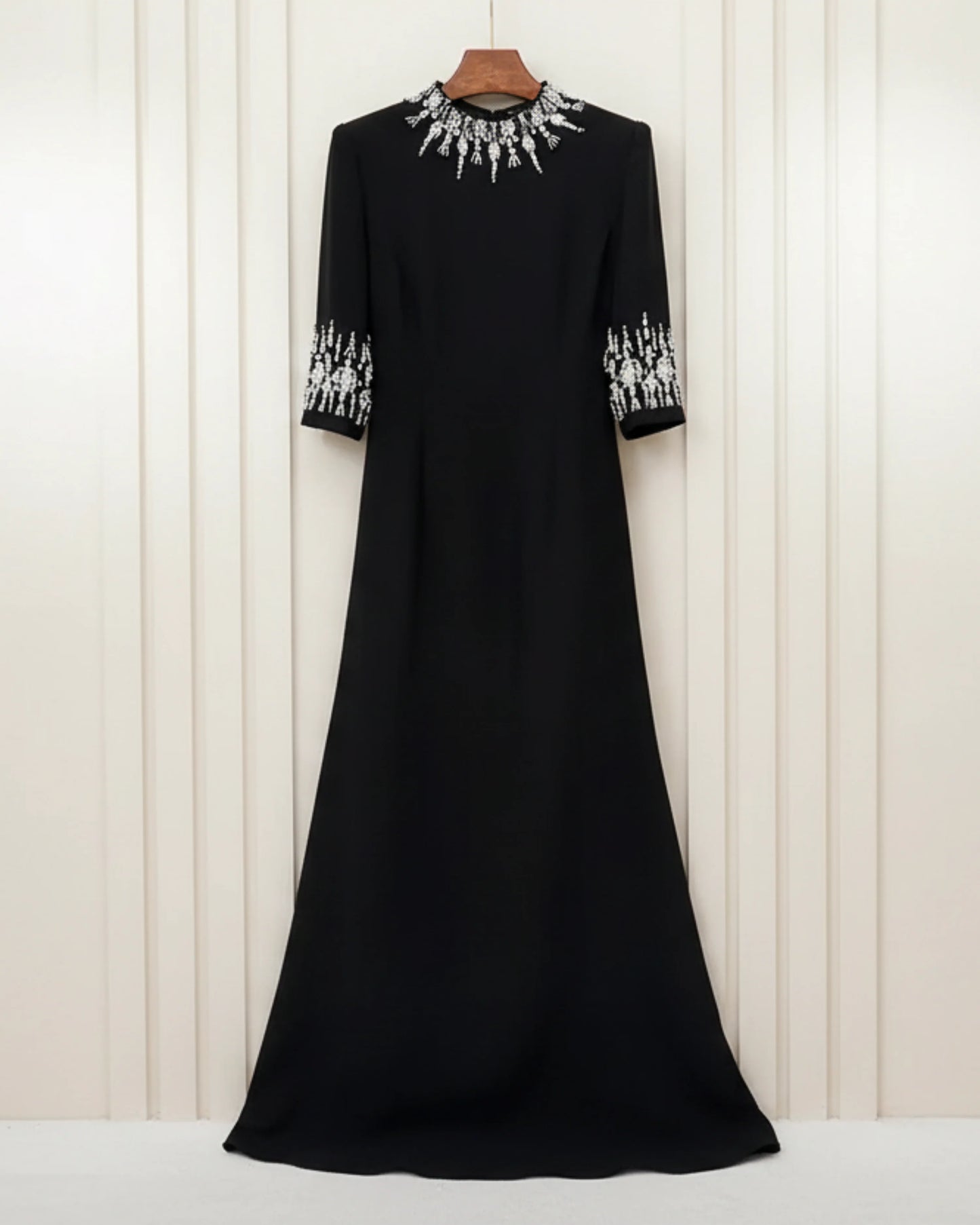 High Neck Embellished Formal Dress