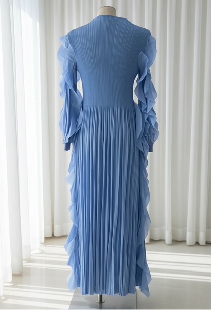 Luxurious Plissé Ruffles Dress