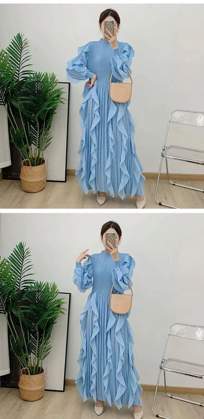 Dressy Pleated Caftan Dress