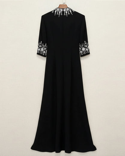 High Neck Embellished Formal Dress
