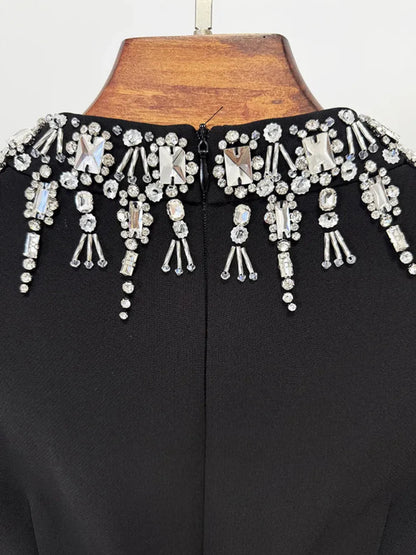 High Neck Embellished Formal Dress