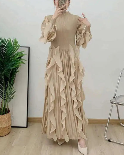 Dressy Pleated Caftan Dress