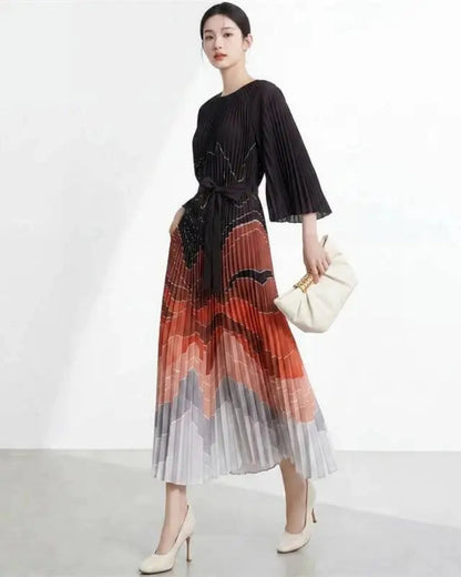 Luxury Plisse Ombre Dress