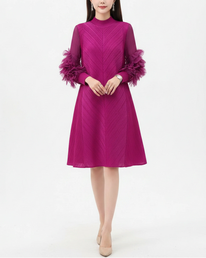 Luxury Pleated Tunic Dress