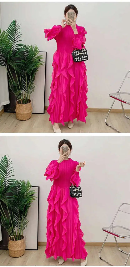 Dressy Pleated Caftan Dress