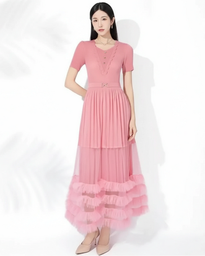 Elegant Pleated Tulle Dress