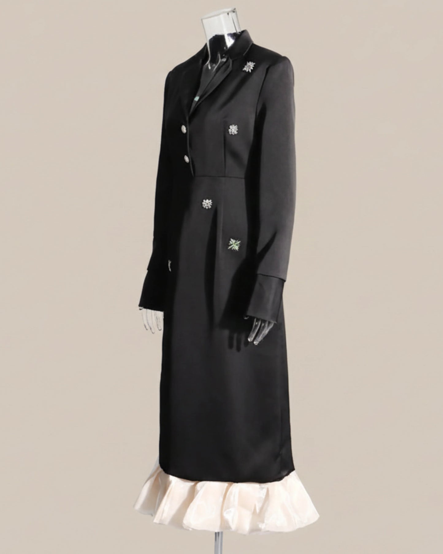 Luxury Crystal Blazer Dress