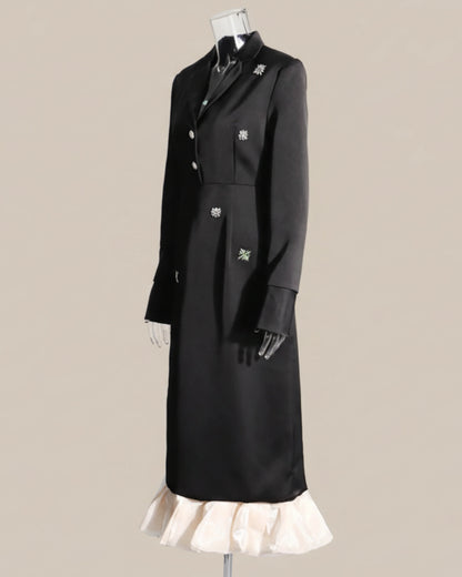 Luxury Crystal Blazer Dress