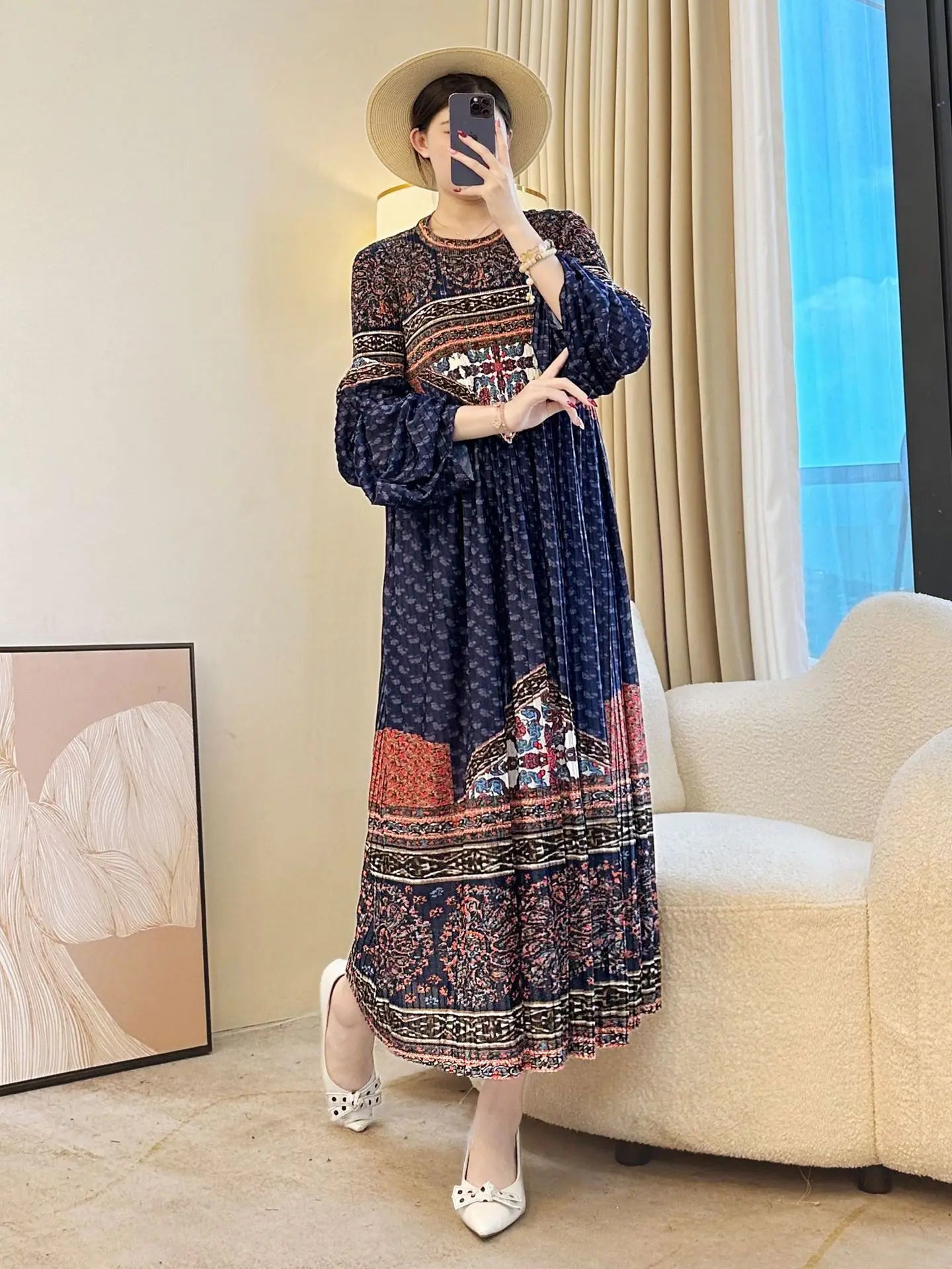Luxe Travel-Ready Pleated Dress