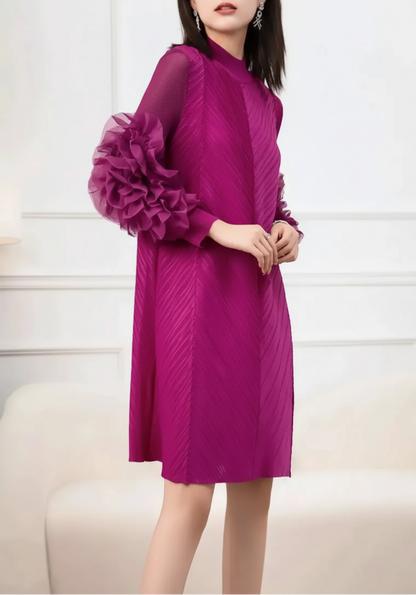 Luxury Pleated Tunic Dress