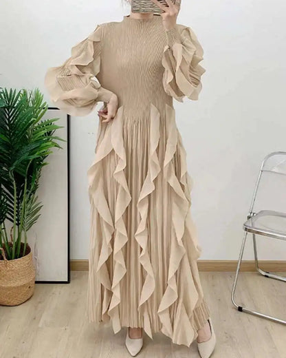 Dressy Pleated Caftan Dress