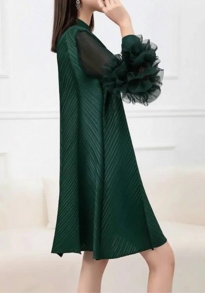 Luxury Pleated Tunic Dress