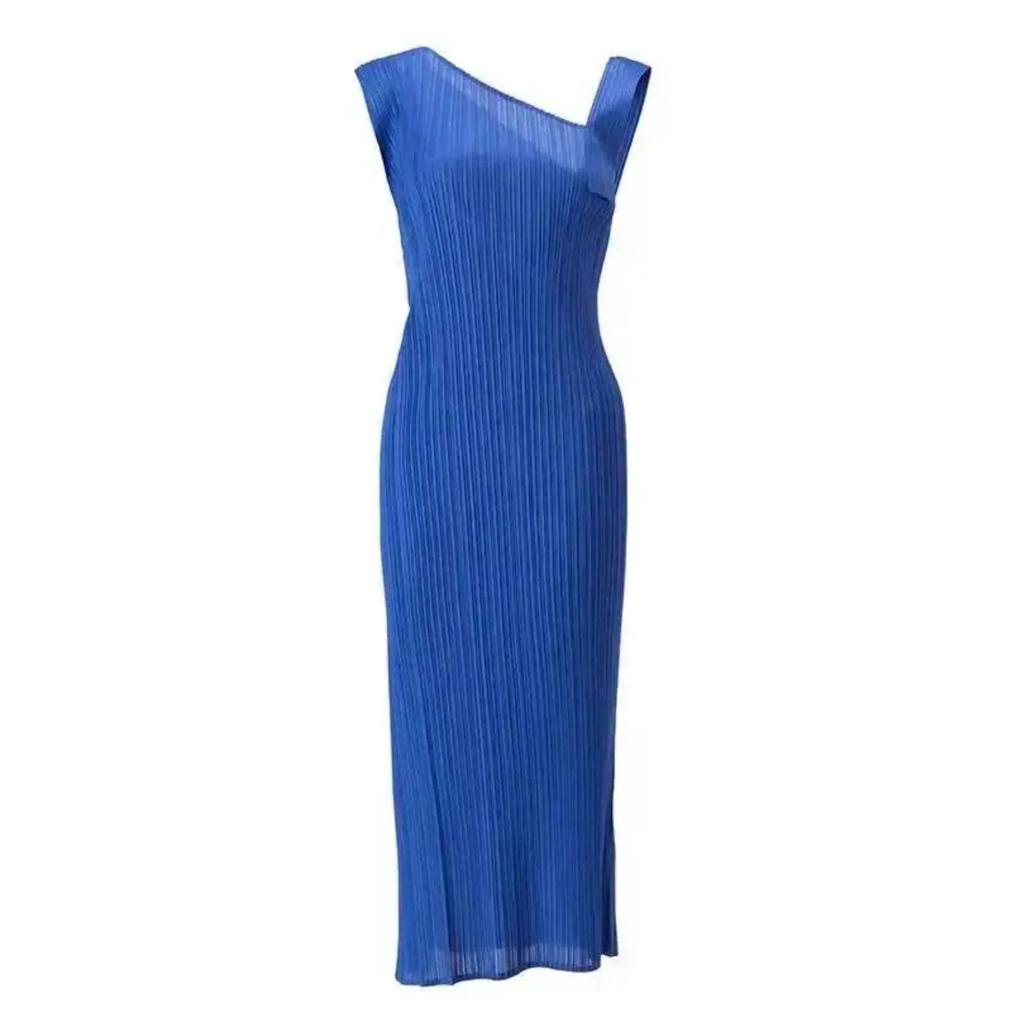 Luxury Asymmetric Pleated Dress