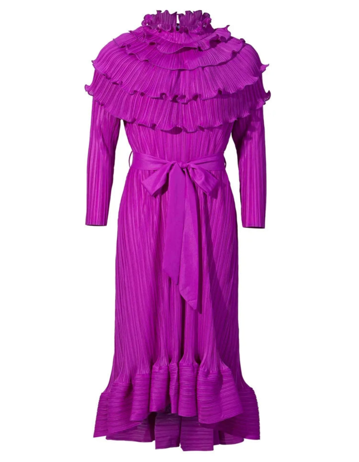 Luxury Pleated Midi Dress