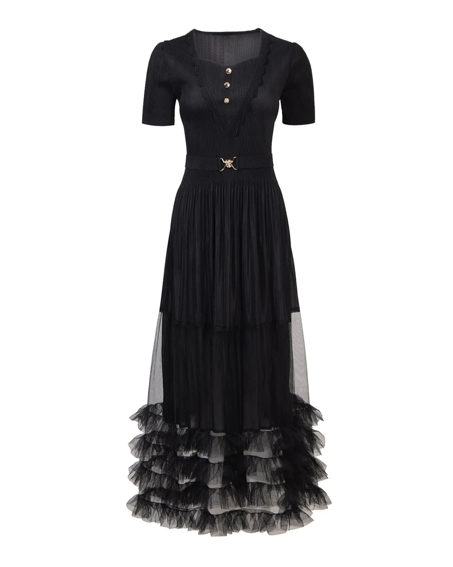 Elegant Pleated Tulle Dress