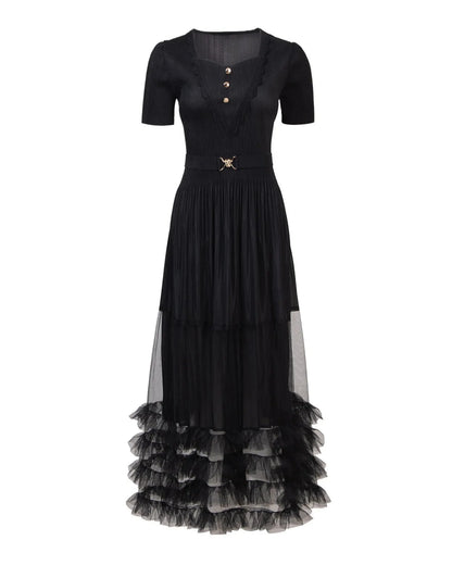 Elegant Pleated Tulle Dress