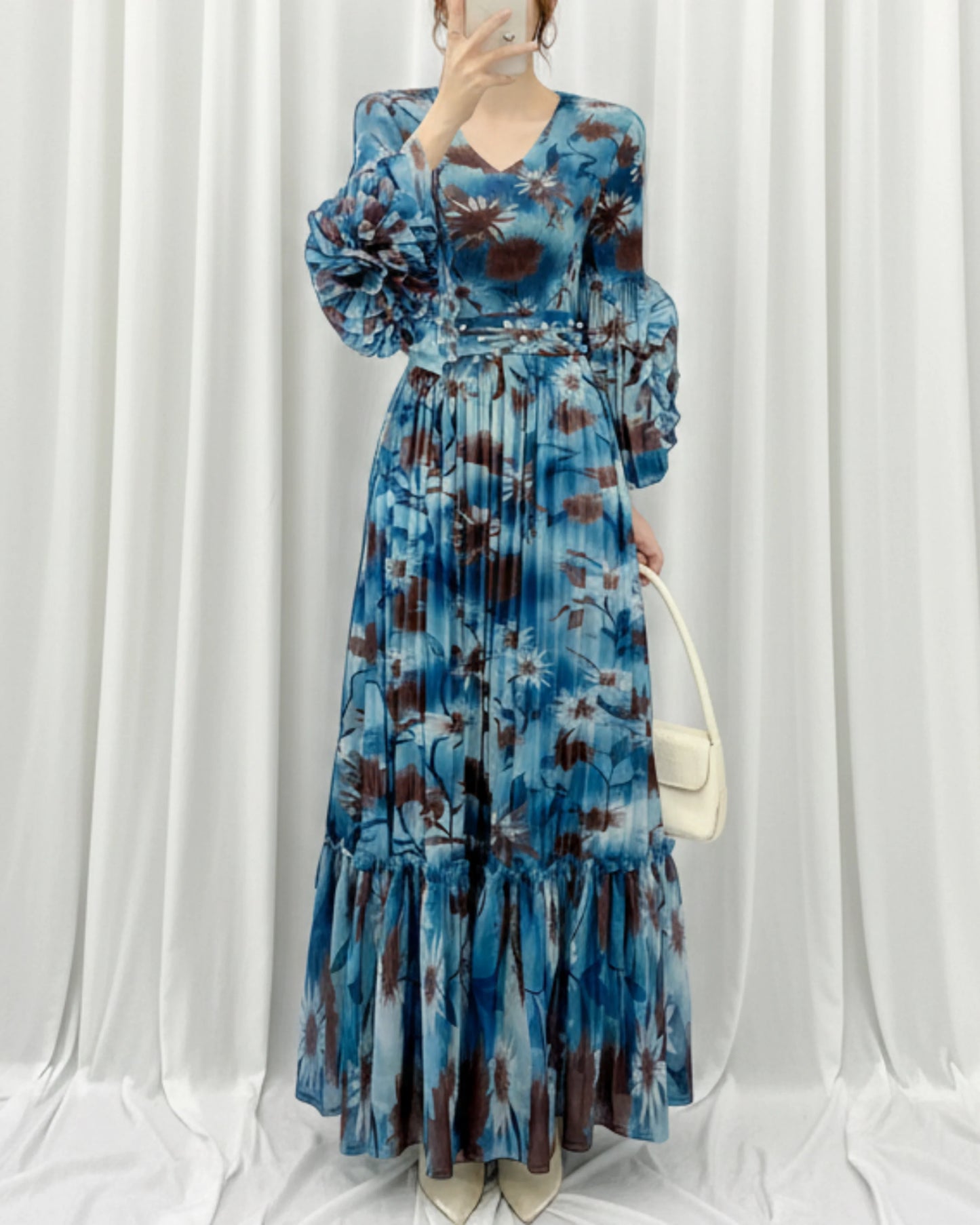 Formal Pleated Folded Dress