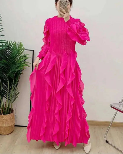 Dressy Pleated Caftan Dress