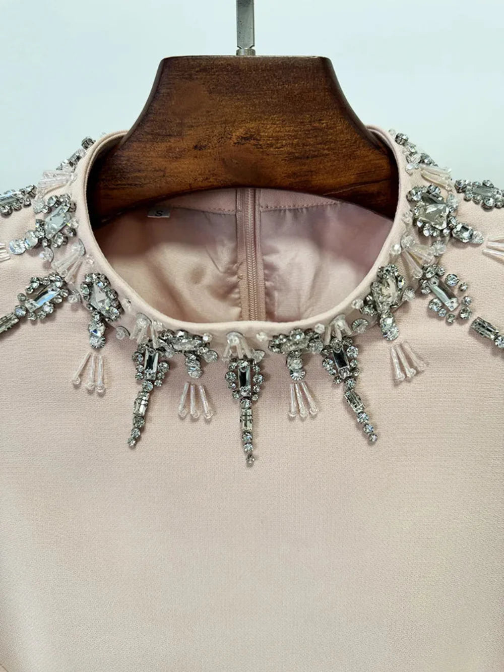 High Neck Embellished Formal Dress