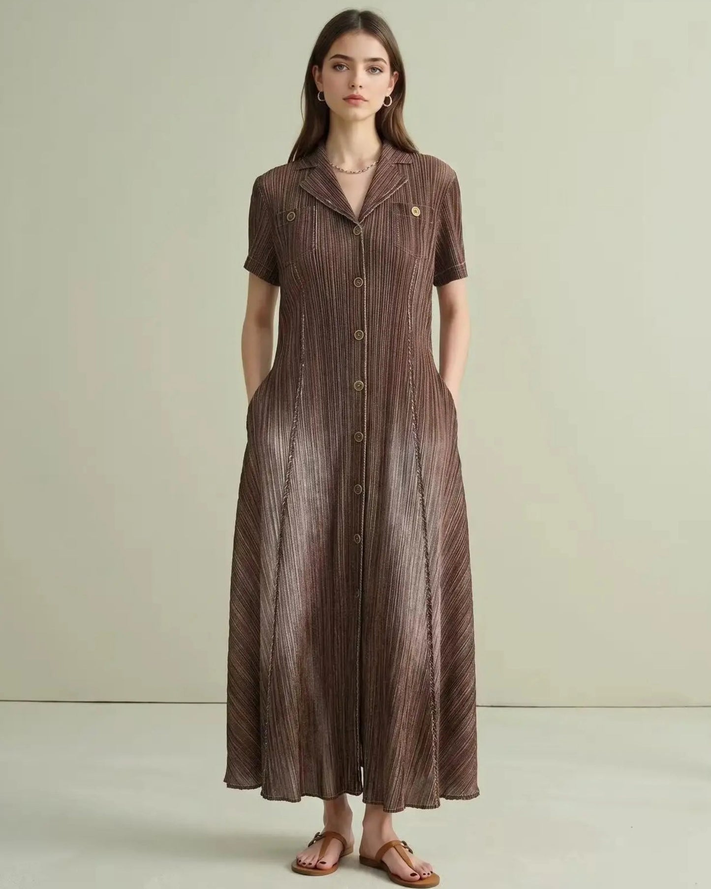 Signature Minimalist Plissé Dress