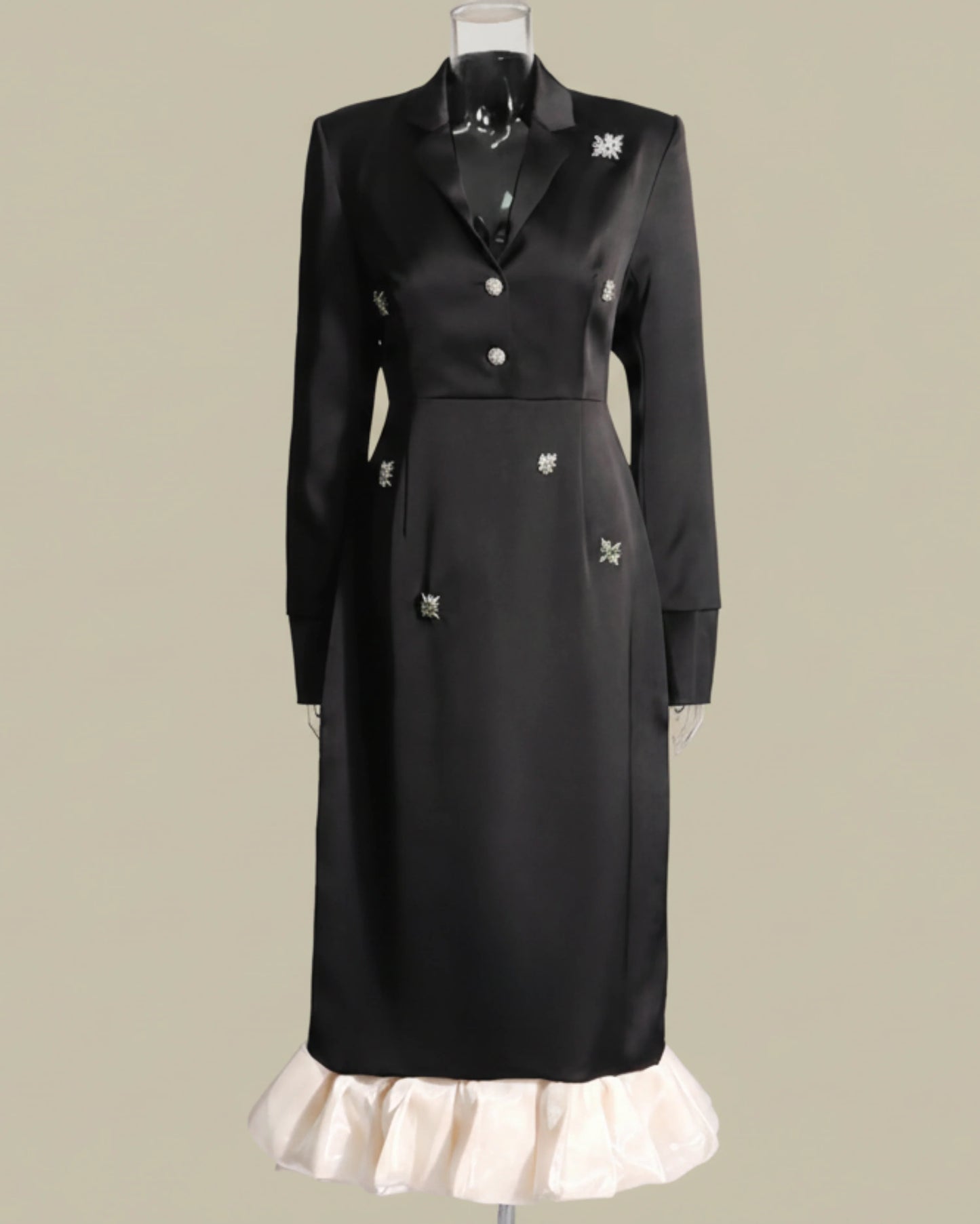 Luxury Crystal Blazer Dress