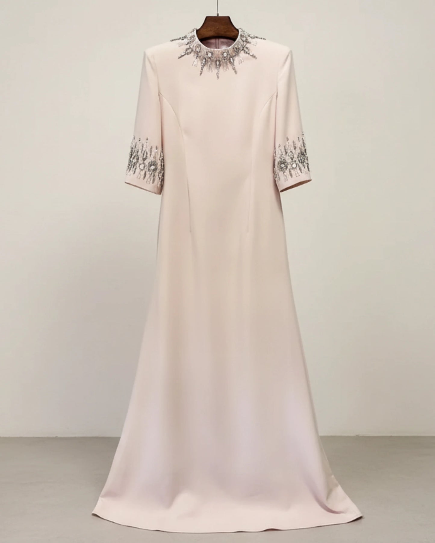 High Neck Embellished Formal Dress