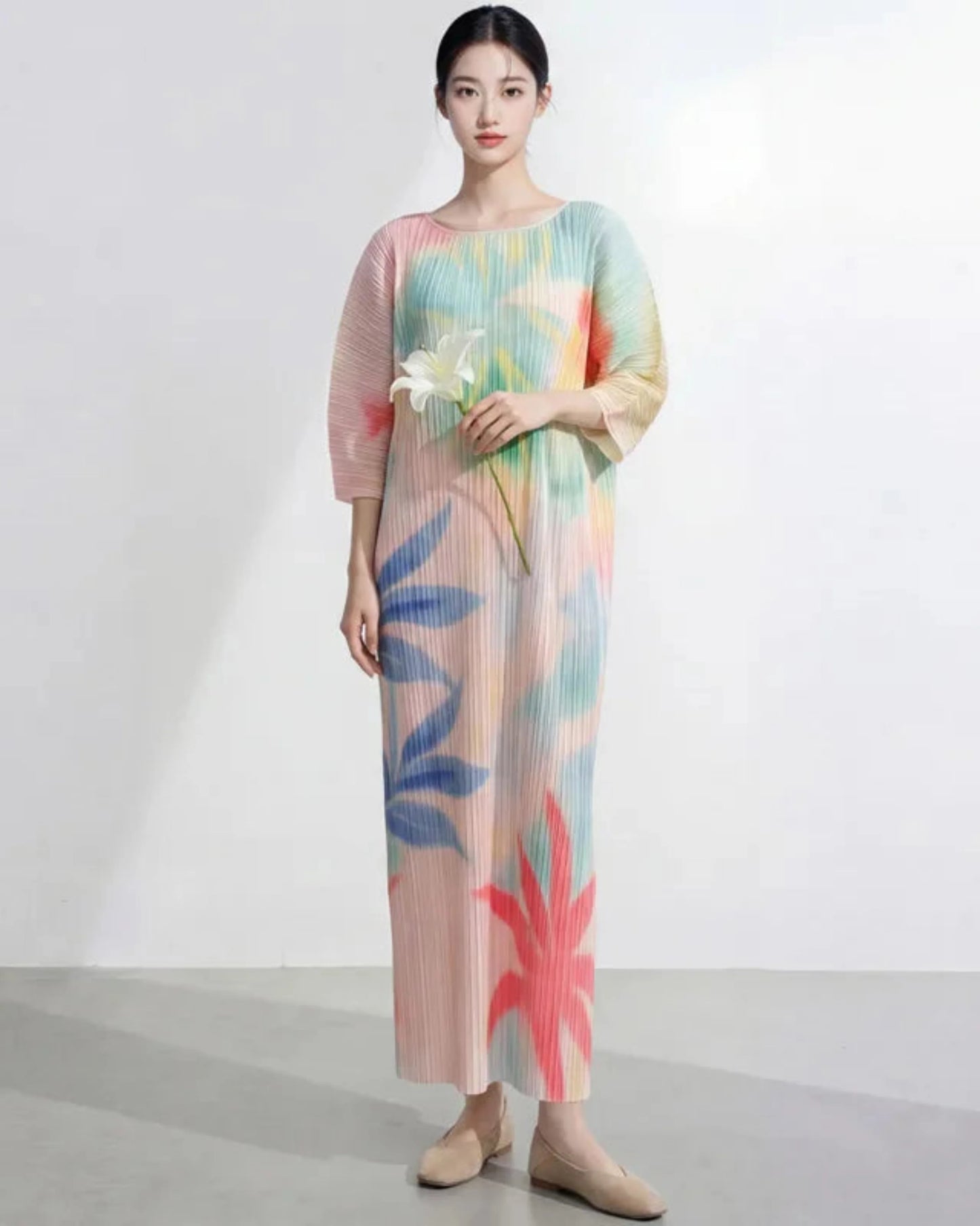 Luxury Plissé Caftan Dress
