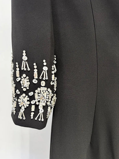 High Neck Embellished Formal Dress