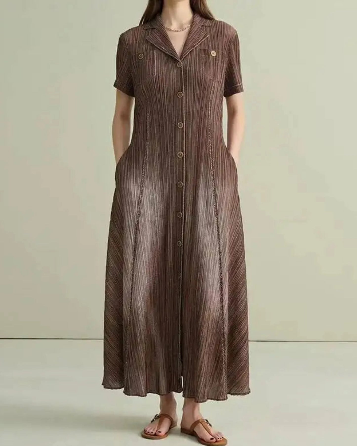 Signature Minimalist Plissé Dress