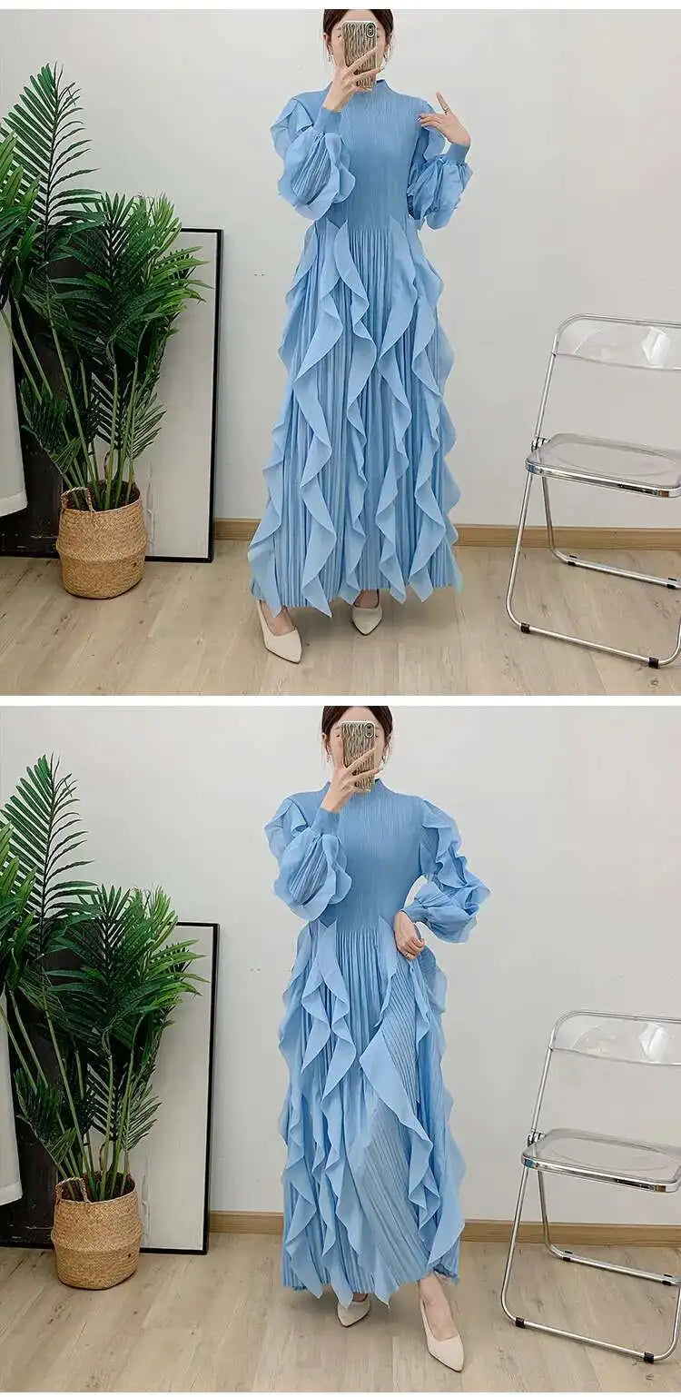 Dressy Pleated Caftan Dress