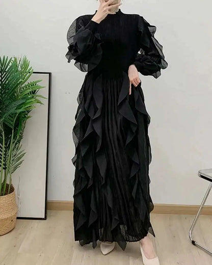 Dressy Pleated Caftan Dress