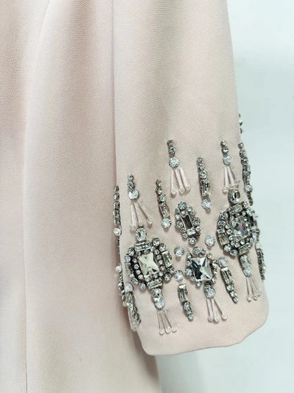 High Neck Embellished Formal Dress