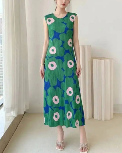 Lightweight Floral Plisse Dress