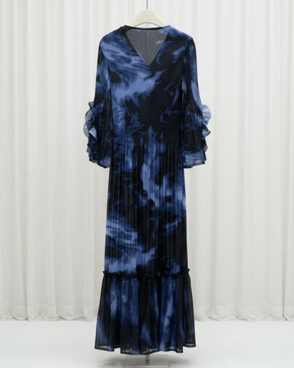 Luxury Pleated Organza Dress